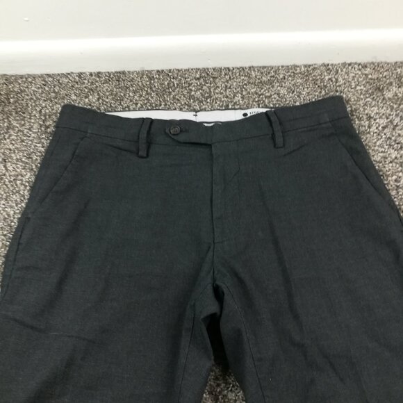 No Nationality Pants Theo Chino Flat Front Gray 32x28 Slim Fit Stretch - Picture 1 of 10
